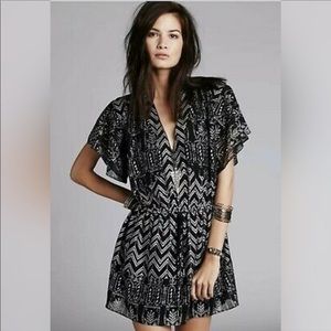 FREE PEOPLE / LOVE YOUR CHAOS BLACK GOLD DRESS